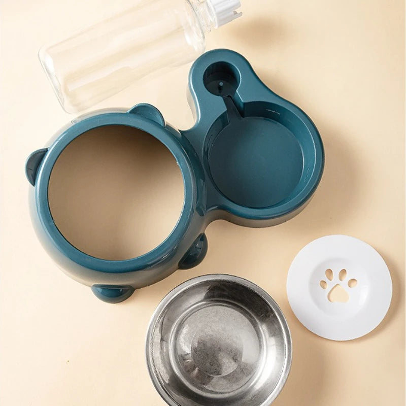 Lutande matskål för katt