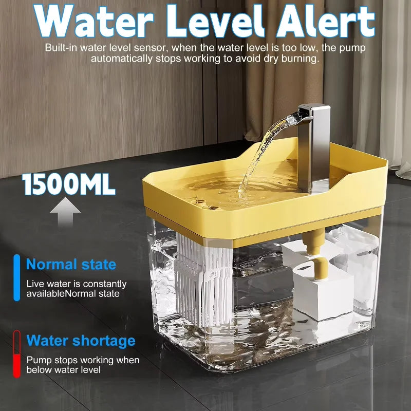 Automatisk vattenfontän för katt